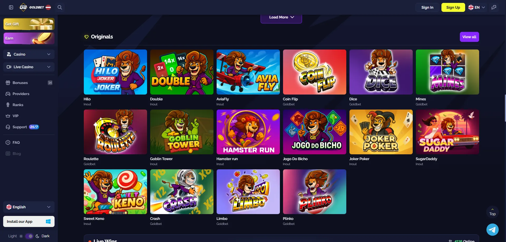 Goldbet Casino слот игри – над 6000 заглавия от топ доставчици